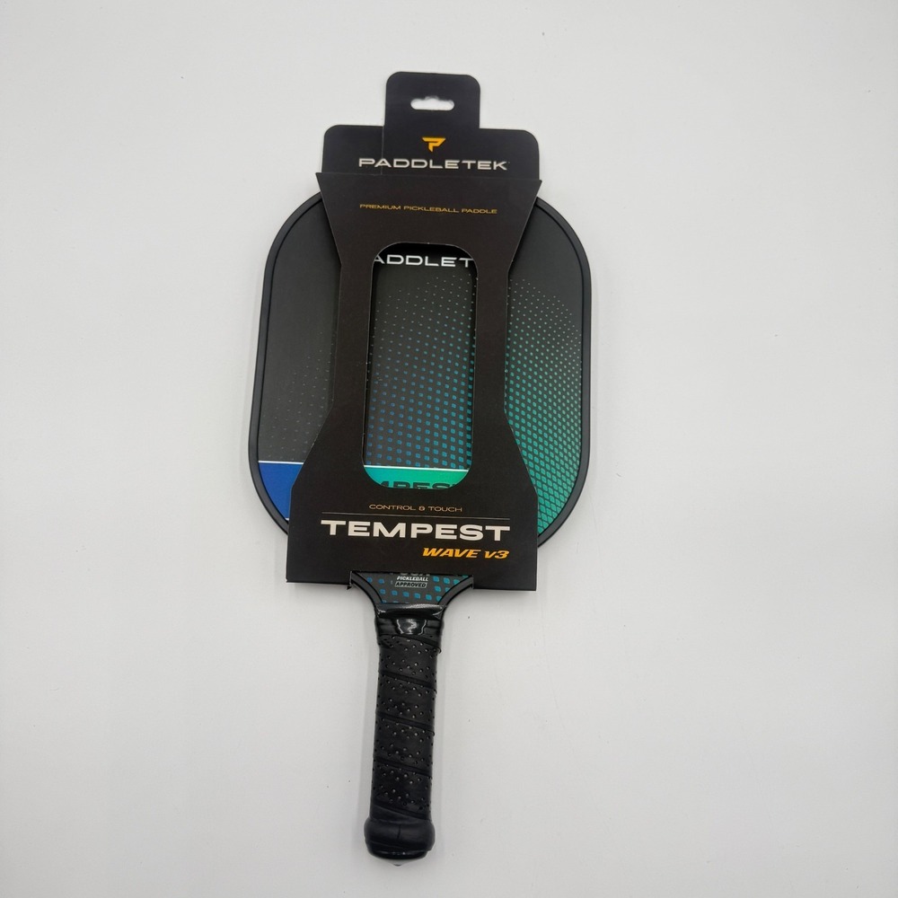 Paddletek Tempest Wave V3 Carbon Fiber Pickleball Paddle - Seafoam NEW